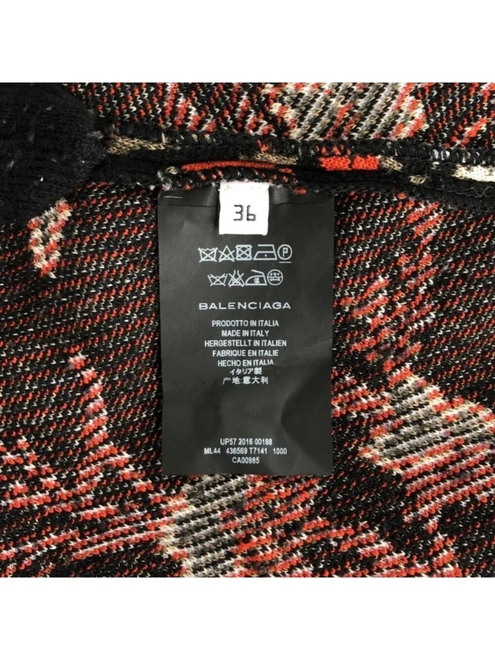 Balenciaga Flower Jacquard Knit Skirt Black 36